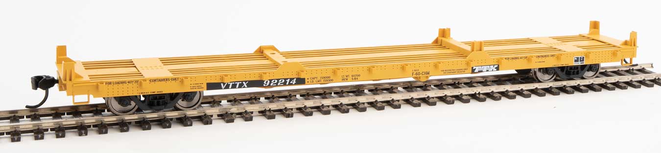 910-5382 Walthers HO 60' Flatcar -- Trailer-Train #92214