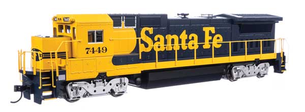 910-19568 Walthers Mainline GE Dash 8-40B - ESU(R) Sound & DCC -- Santa Fe #7449 (blue, yellow)