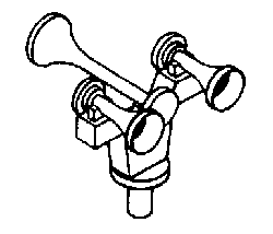 190-420 Cal Scale HO Air Horn Nathan 3-Chime P3