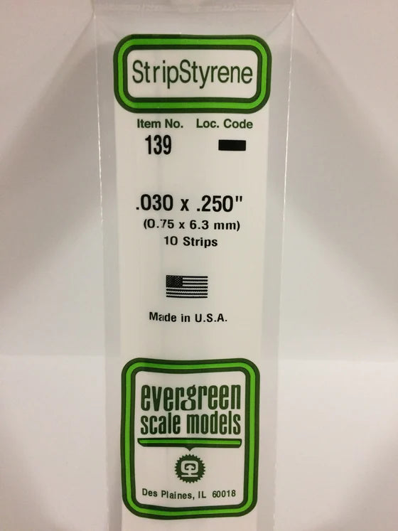 269-139 Evergreen Strip -- .030 x .250
