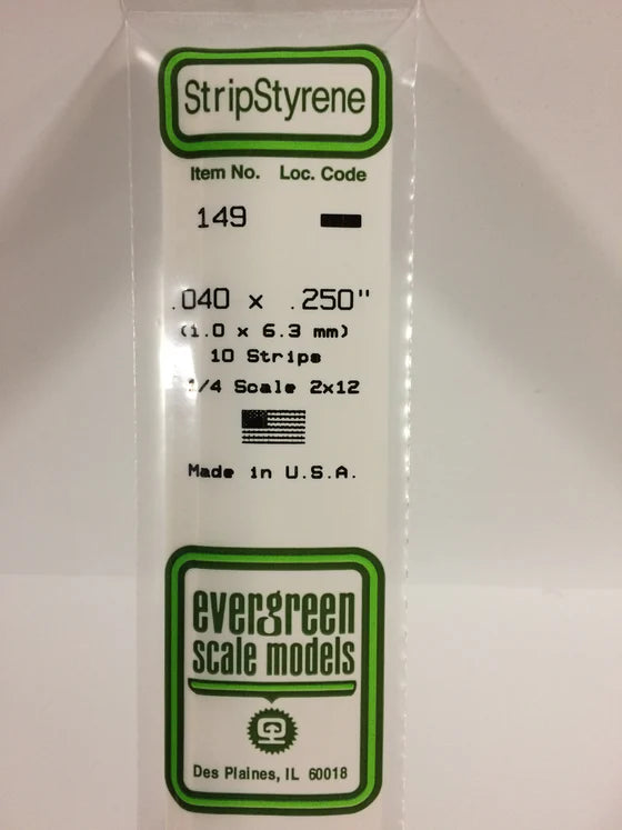 269-149 Evergreen Strip -- .040 x .250