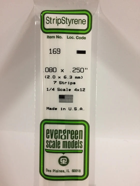 269-169 Evergreen Strip -- .080 x .250