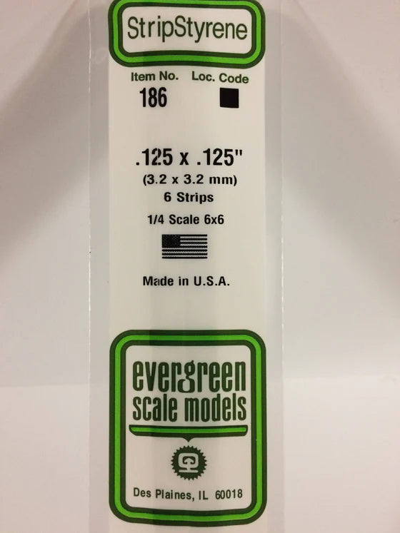 269-186 Evergreen Strip -- .125 x .125