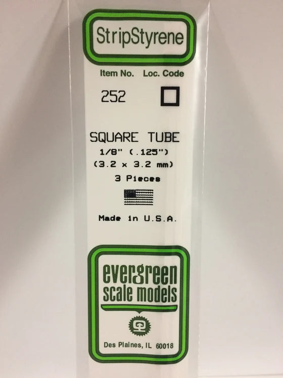 269-252 Evergreen Square Tube -- .125