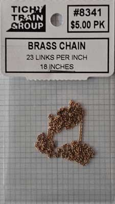 293-8341 Tichy Brass Chain 23 Link per Inch
