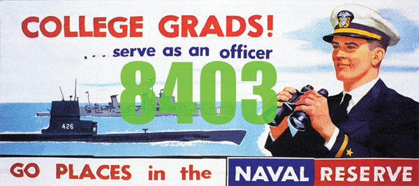 293-8403 Tichy HO Billboard - Naval Reserve
