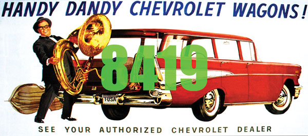 293-8419 Tichy HO Billboard - Chevy Handy Dandy