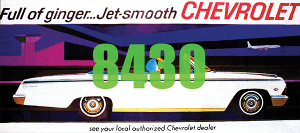 293-8430 Tichy HO Billboard - Chevrolet Jet
