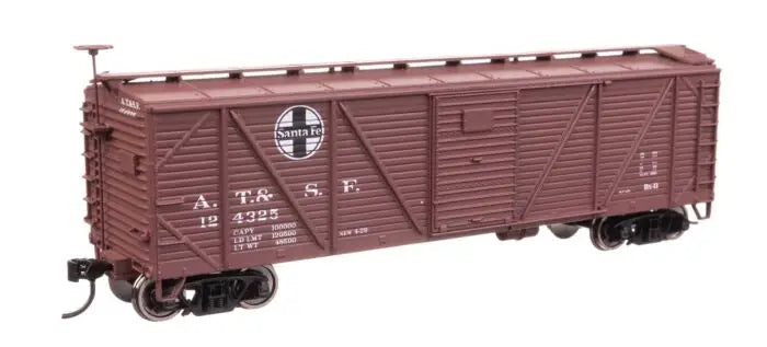 910-40702 WalthersMainline 40' ARA Single Sheathed Boxcar - Ready to Run -- Santa Fe #124325