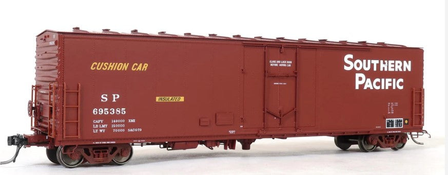 Model of a Southern Pacific cushion car on a white background