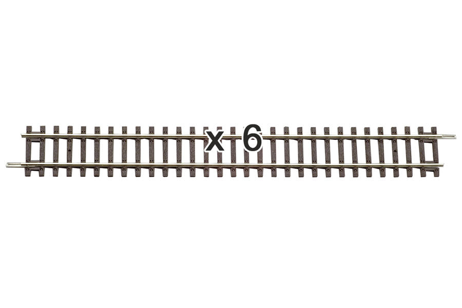 Box of 6 Straight Track, 9.1" (HO-Scale)