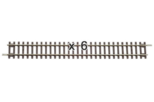 Box of 6 Straight Track, 9.1" (HO-Scale)