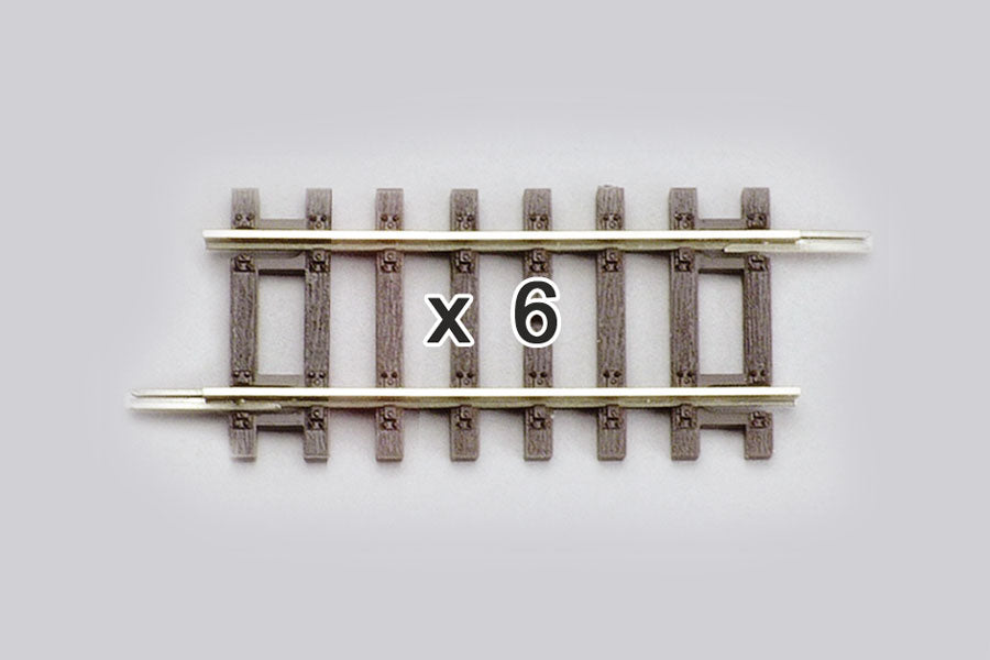 Box of 6 Straight Track, 2.4" (HO-Scale)