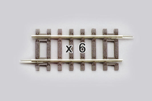 Box of 6 Straight Track, 2.4" (HO-Scale)