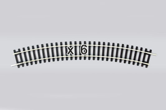 Box of 6 Curved Track, R2/30° (HO-Scale)