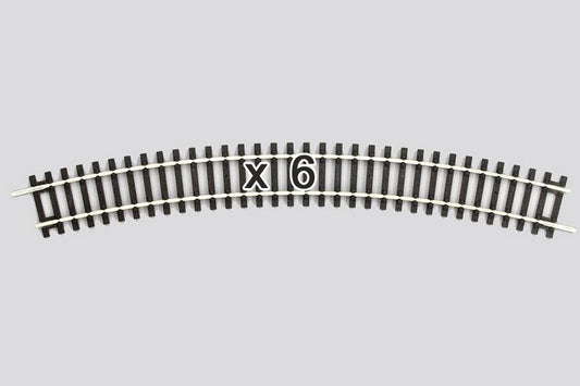 Box of 6 Curved Track, R4/30° (HO-Scale)