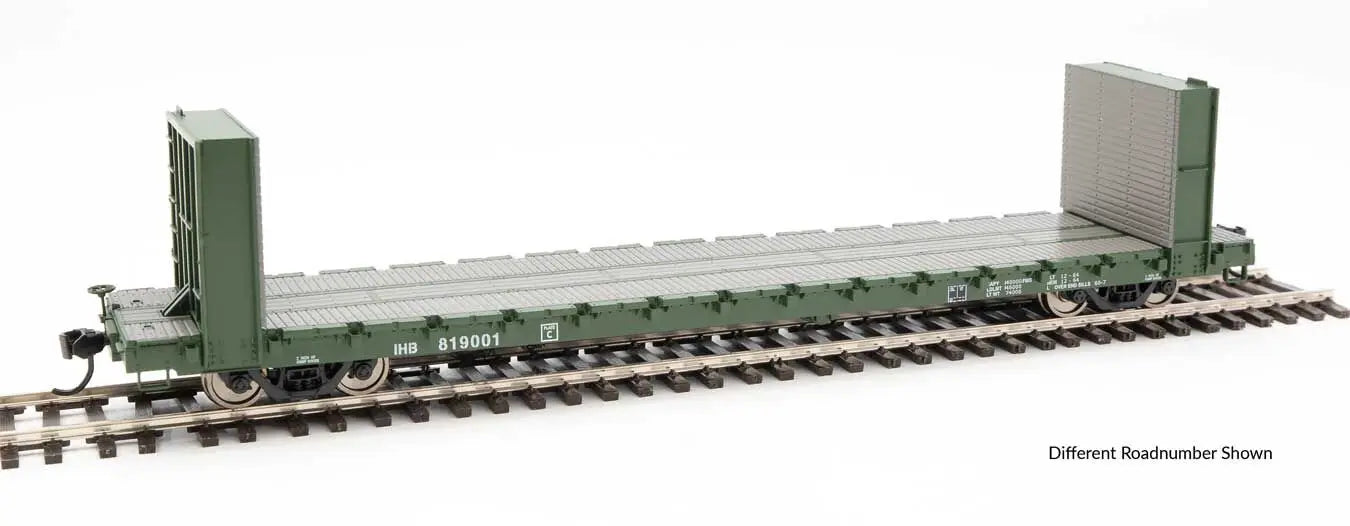 910-5844 WalthersMainline 60' Pullman-Standard Bulkhead Flatcar (48' IL) - Ready to Run -- Indiana Harbor Belt #819010