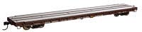910-5400 WalthersMainline 60' Pullman-Standard Flatcar - Ready to Run -- Trailer-Train HTTX #90833 (Heavy-duty; brown)