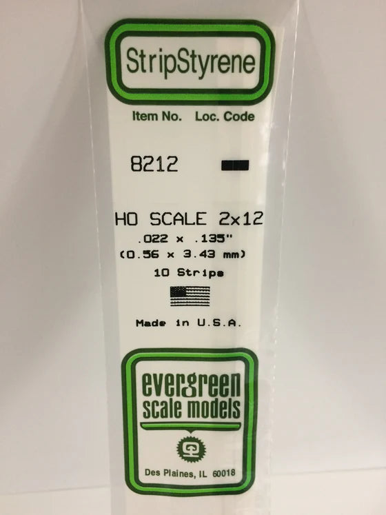 269-8212 Evergreen Strip -- HO 2x12
