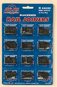 151-6092 Atlas O -- Blackened Rail Joiners