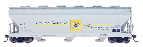 85-47090 IRC HO ACF 3-Bay Cvd Hopper -- Lincoln Grain #1087