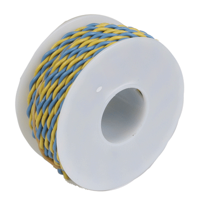 851-222070304 Wire Works 2c Wire 22g -- Yellow/Blue