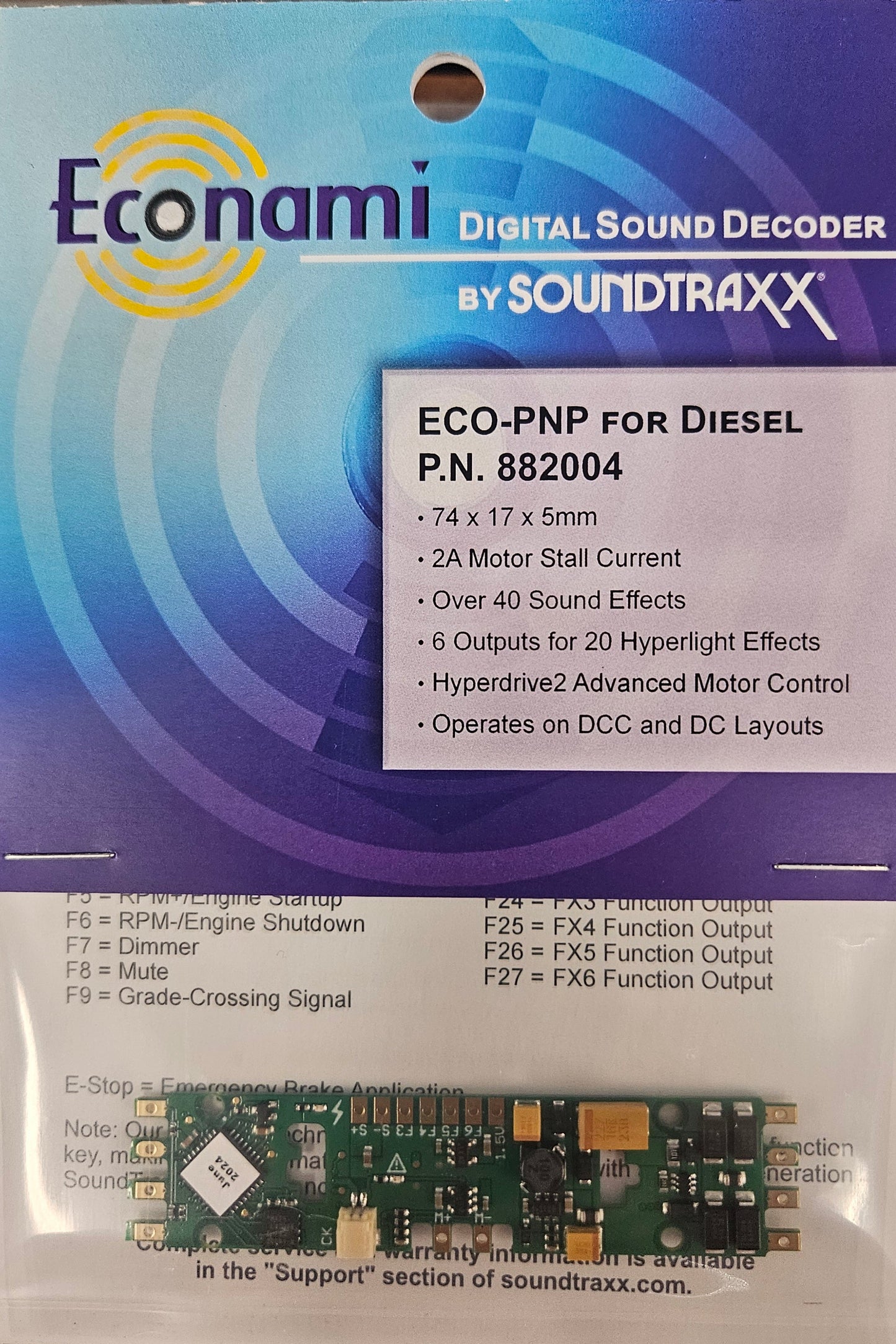 Soundtraxx ECO-PNP Diesel Sound Decoder 882004