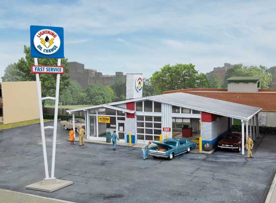 933-3543 Walthers HO Drive-in Oil Change