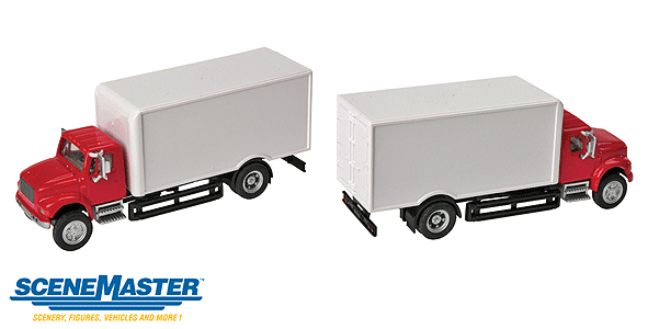 949-11291 Walthers HO Box Van - Red Cab, White Body