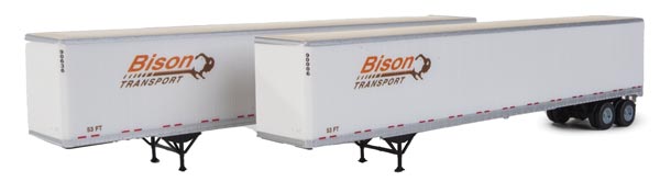 949-2461 Walthers HO 53' Stoughton Trailer -- Bison