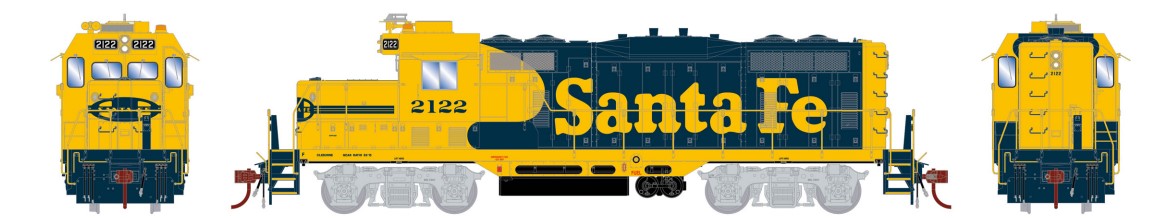 ATHG64256 Athearn HO GP7u with DCC & Sound - ATSF #2122