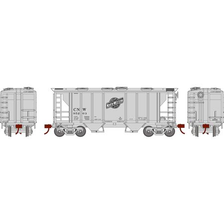 RND2389 Athearn HO 2-Bay Cvd Hopper, C&NW #95203