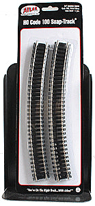 150-837 Atlas HO Code 100 -- 24" Radius Curve