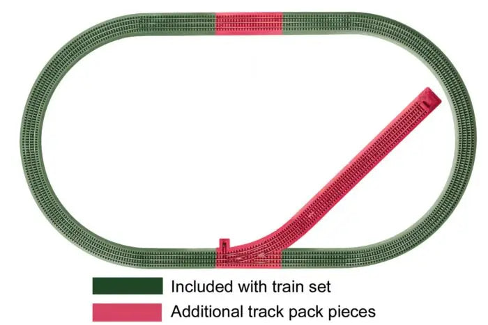 434-612044 Lionel Siding Track Pack 3-Rail FasTrack