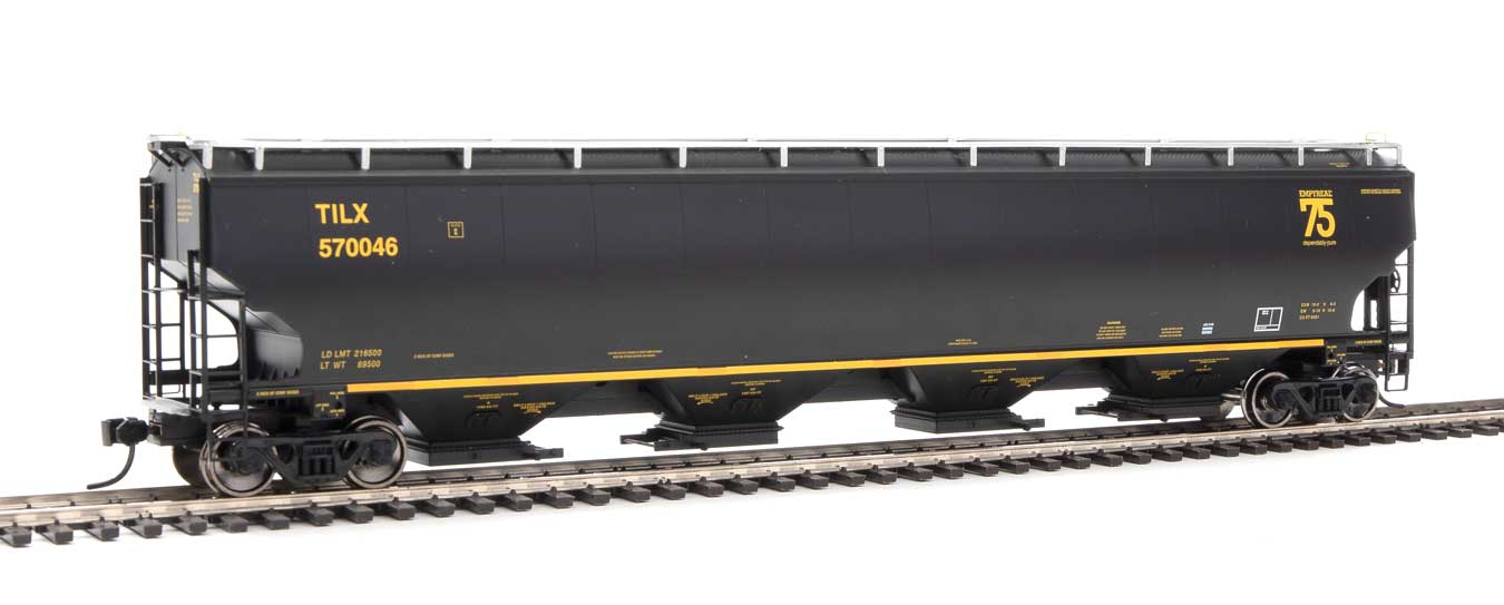 920-105861 WalthersProto HO TILX 67' Trinity 6351 4-Bay Covered Hopper RTR #570046