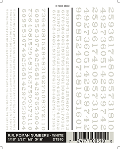 785-510 WS RR Roman Numbers White
