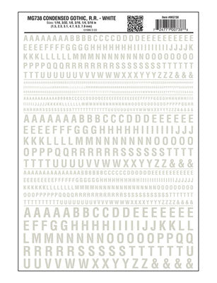 785-738 WS RR Gothic Condensed White