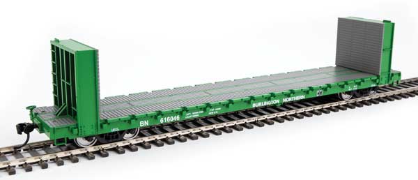 910-5862 WalthersMainline 60' Pullman-Standard Bulkhead Flatcar (48' IL) - Ready to Run -- Burlington Northern #616046