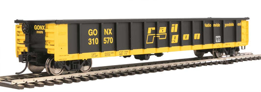 910-6282 WalthersMainline 53' Railgon Gondola - Ready To Run -- Railgon GONX #310570 (as-built; black, yellow)