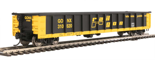 910-6284 WalthersMainline 53' Railgon Gondola - Ready To Run -- Railgon GONX #310620 (as-built; black, yellow)