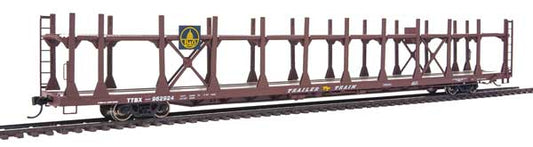 910-8005 WalthersMainline 89' Flatcar w/Bi-Level Open Auto Rack - Ready to Run -- Baltimore & Ohio / Trailer-Train TTBX #962924