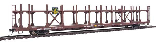 910-8006 WalthersMainline 89' Flatcar w/Bi-Level Open Auto Rack - Ready to Run -- Baltimore & Ohio Rack, Trailer Train Flatcar TTBX #962934