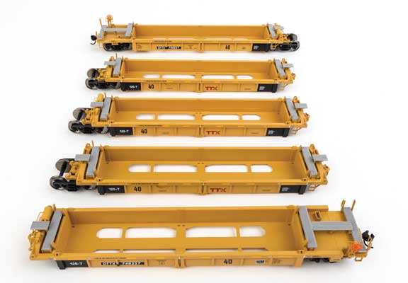 910-55670 Walthers HO 5-unit 40' Well Car -- DTTX #748257