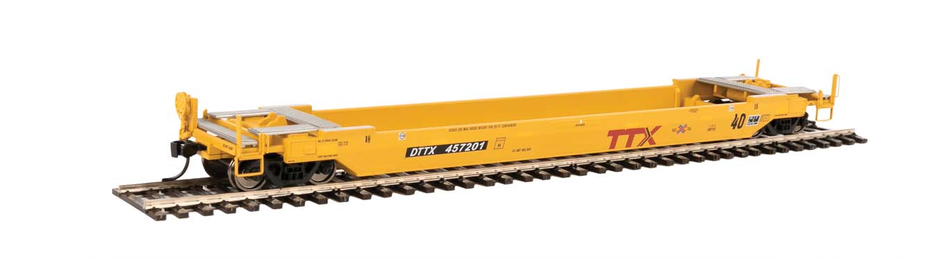 920-109130 WalthersProto HO Scale Rebuilt 40' Well Car TTX (New Logo / Railbox) DTTX 457201