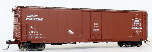 Model of a boxcar with branding and text on a white background