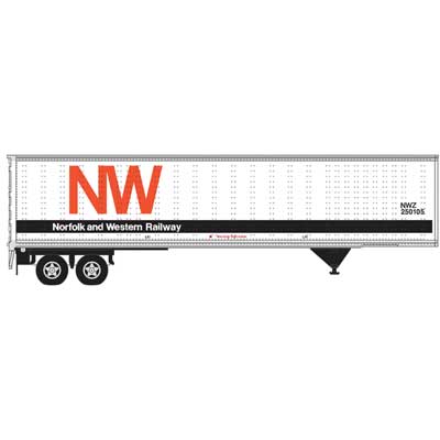 150-20007840 Atlas HO 45' Pines Trailer - N&W 250105