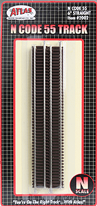 150-2002 Atlas N Code 55 -- 6" Straight Track