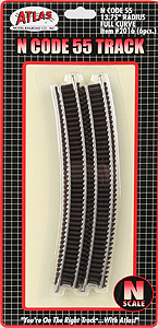 150-2016 Atlas N Code 55 -- 13-3/4" Radius Curve