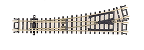 150-2750 Atlas N Code 80 -- #4 Left Hand Standard Turnout