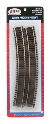 150-535 Atlas HO Code 83 -- 22" Radius Curve
